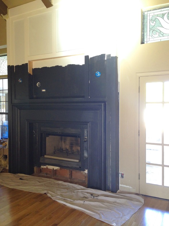Painting the Fireplace Black