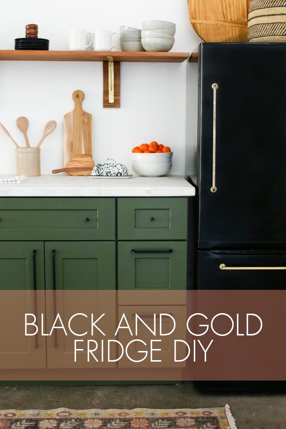 Black fridge deals in kitchen