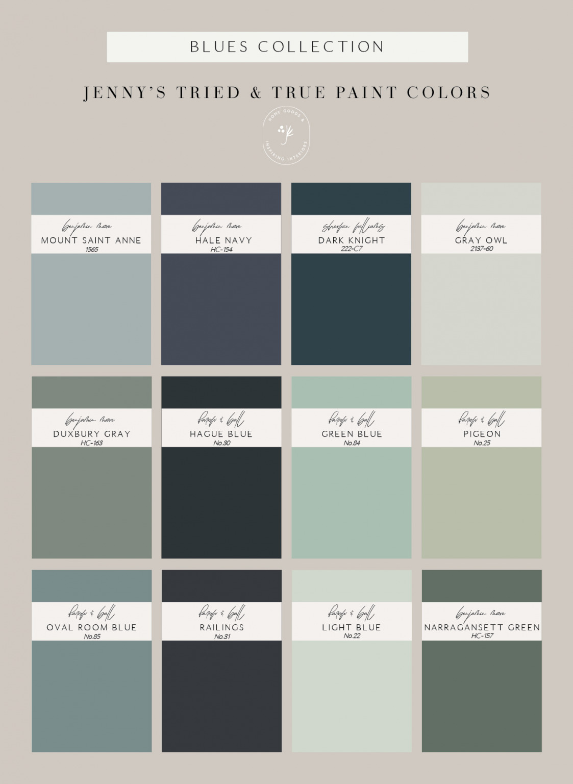 Jenny's Tried & True Paint Colors - Jenny Komenda