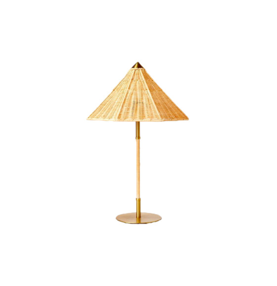Table Lamp with Rattan Shade